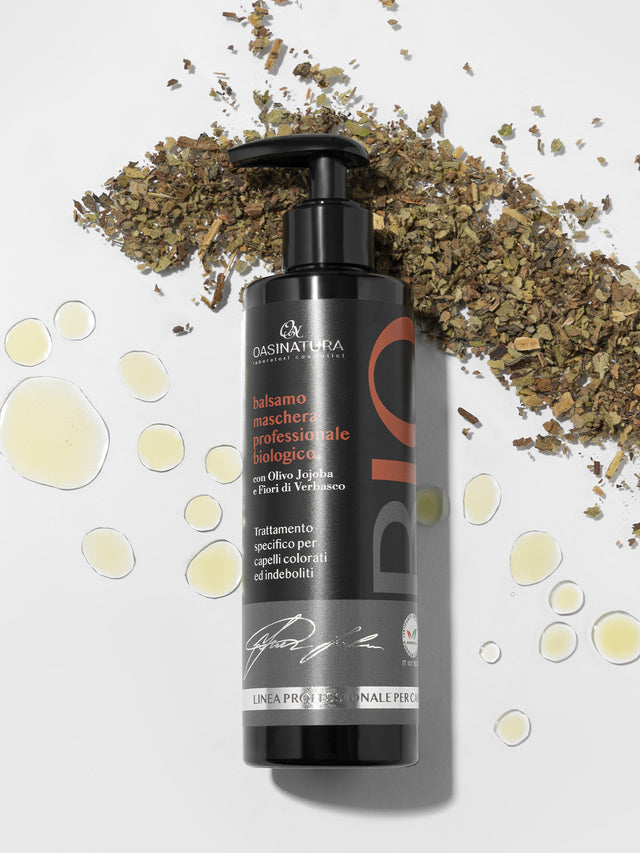 BALSAMO MASCHERA PROFESSIONALE BIOLOGICO CON OLIVO, JOJOBA E FIORI DI VERBASCO