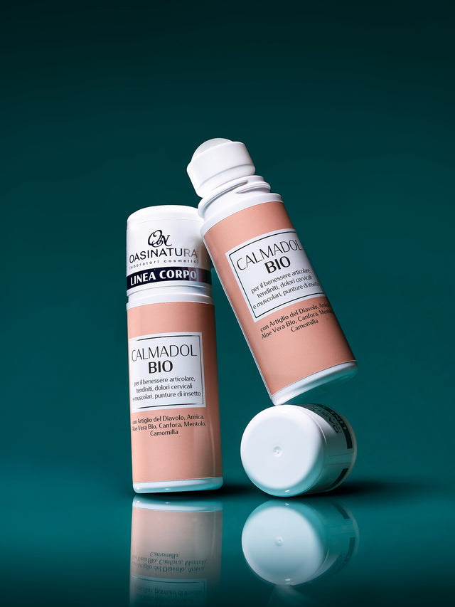 CALMADOL BIO CON ARTIGLIO DEL DIAVOLO, ARNICA, ALOE VERA BIO, CANFORA, MENTOLO E CAMOMILLA