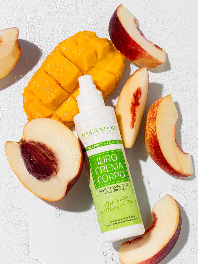 IDROCREMA CORPO - SPRAY TONIFICANTE E NUTRIENTE - NOTE FRUTTATE DI MANGO E PESCA
