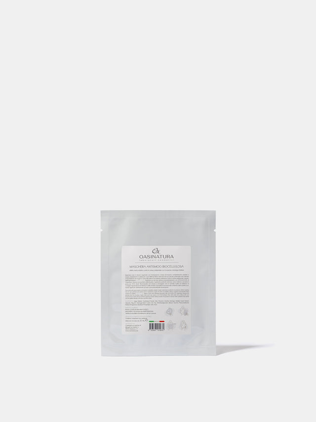 MASCHERA ANTISMOG BIOCELLULOSA - EFFETTO MULTI PROTETTIVO CONTRO LO STRESS AMBIENTALE