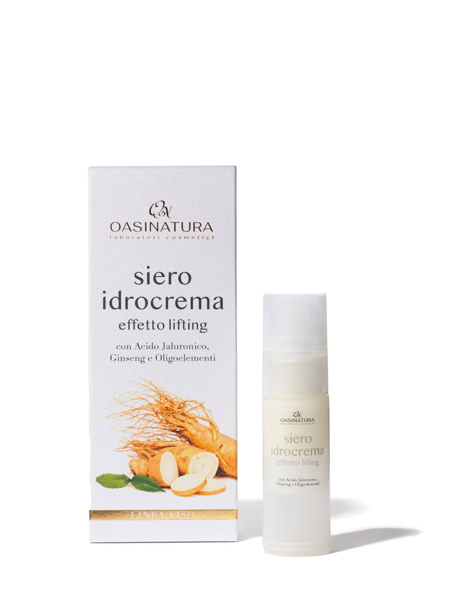 SIERO IDROCREMA EFFETTO LIFTING CON ACIDO JALURONICO, GINSENG E OLIGOELEMENTI
