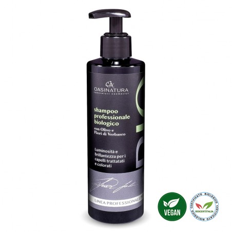 Shampoo professionale Biologico illuminate e volumizzante con Olivo fiori di Verbasco e olio di Jojoba