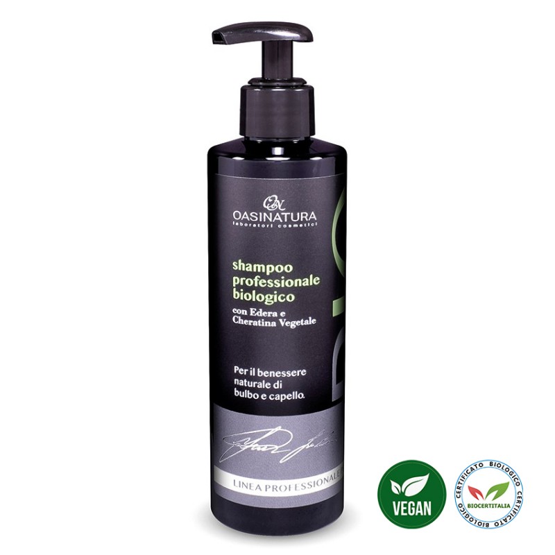 Shampoo professionale Biologico rinforzante nutriente ed idratante con Edera e Cheratina vegetale 250 ml