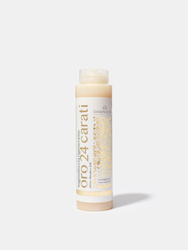 BAGNODOCCIA RIGENERANTE ORO 24 CARATI CON FOGLIA D'ORO E FIORE NOBILE DI IRIS