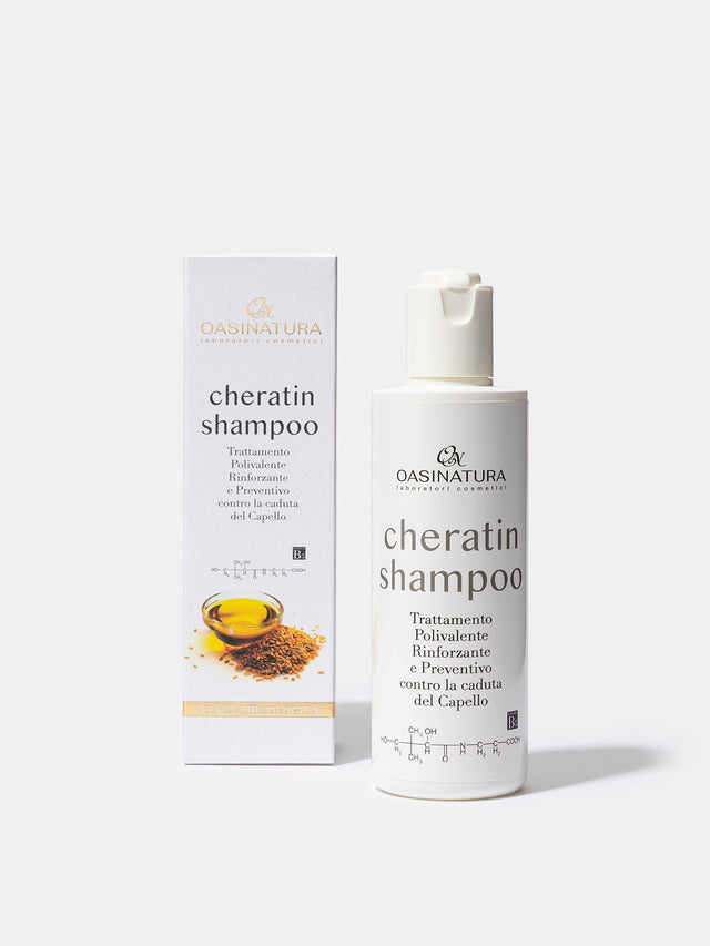Cheratin Shampoo - Trattamento coadiuvante e rinforzante per tutti i tipi di capelli 