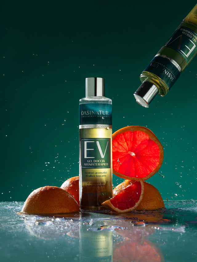 GEL DOCCIA AROMATERAPICO TONIFICANTE CON SENTORI AROMATICI DI ULIVO TOSCANO