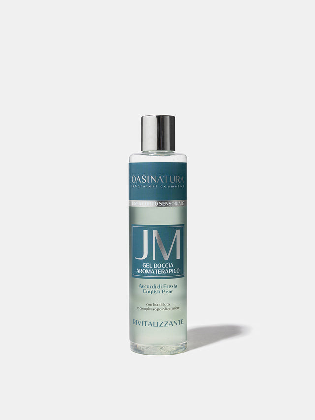 GEL DOCCIA AROMATERAPICO RIVITALIZZANTE CON ACCORDI DI FRESIA ED ENGLISH PEAR