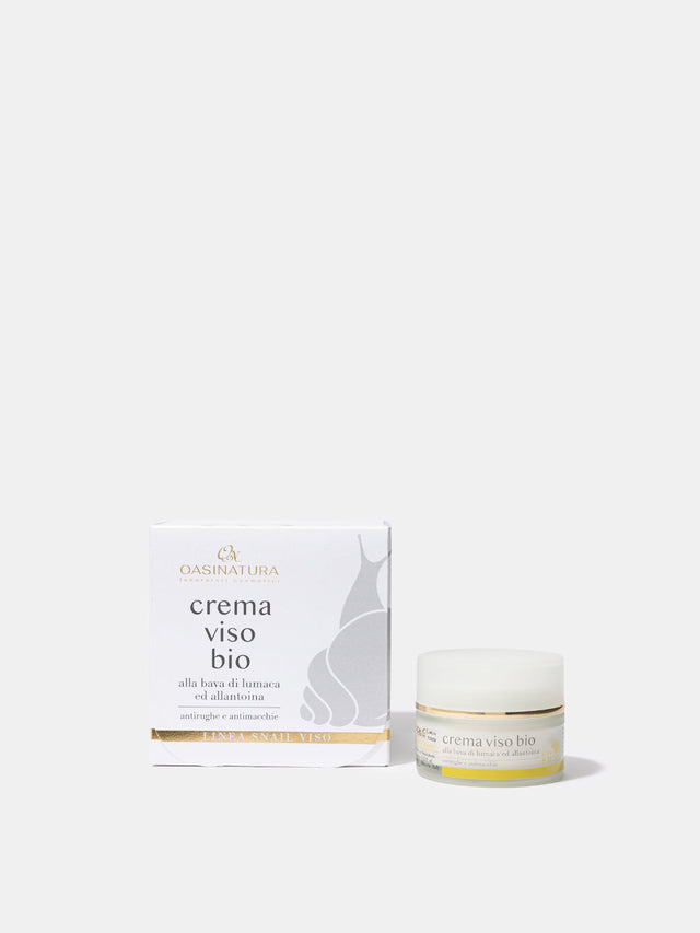 CREMA VISO BIO 24 H ANTIRUGHE e ANTIMACCHIE con BAVA DI LUMACA ED ALLANTOINA