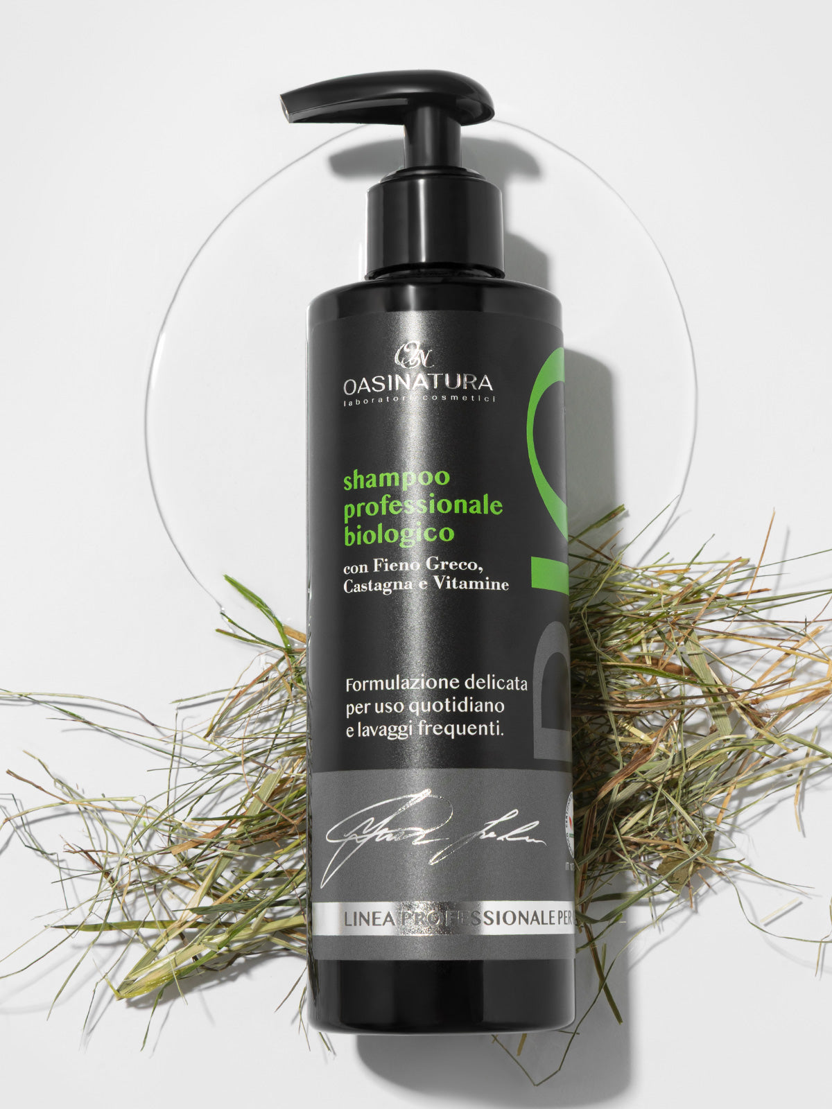 SHAMPOO PROFESSIONALE BIOLOGICO CON FIENO GRECO, CASTAGNA E VITAMINE