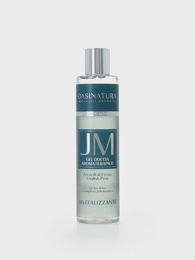 GEL DOCCIA AROMATERAPICO RIVITALIZZANTE CON ACCORDI DI FRESIA ED ENGLISH PEAR